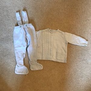 Baby Blue Sweater and Pants Set